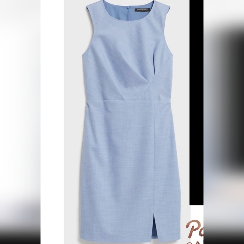Banana Republic textured chambray sheath dress, size 4
